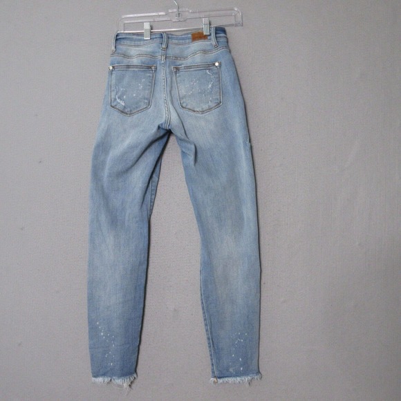 Judy Blue Boyfriend Fit Distressed Paint Splatted Jeans - Picture 5 of 16